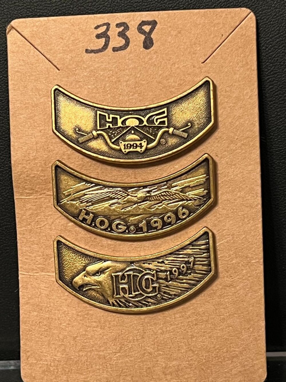 Vintage 1994, 1996, and 1997 HOG (Harley Owners Group) Pins (338)